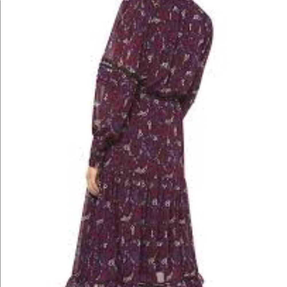 Michael Kors Burgundy Paisley Dress Size 2 - Work or Night Out - Picture 2 of 14